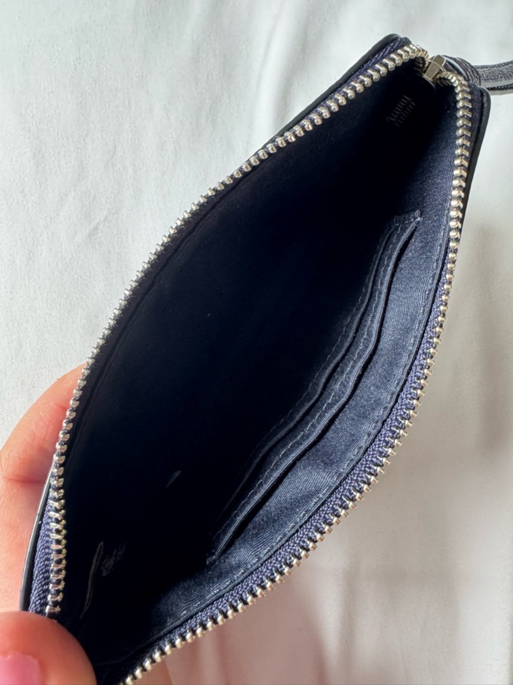 Coach Midnight Blue Leather Wristlet Pouch - Picture 3 of 4